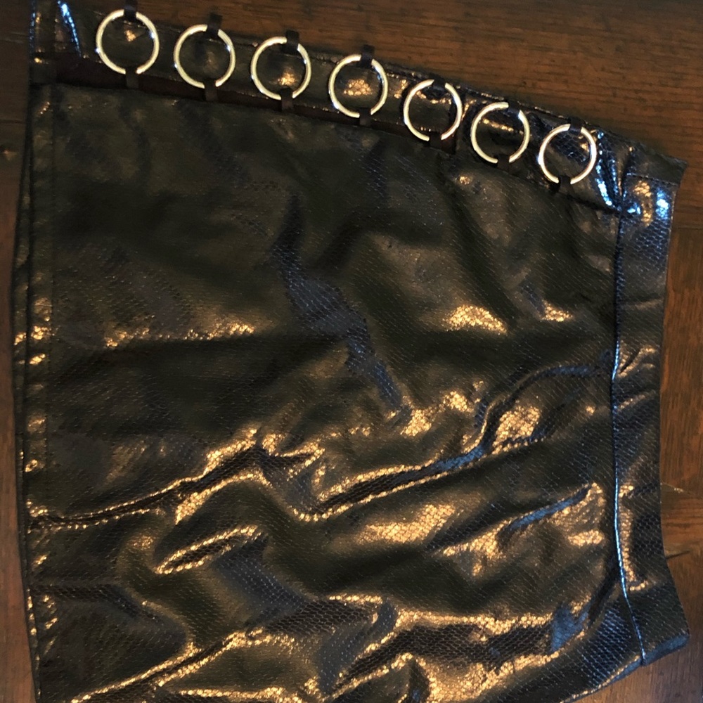 Topshop Trendy Leather Skirt